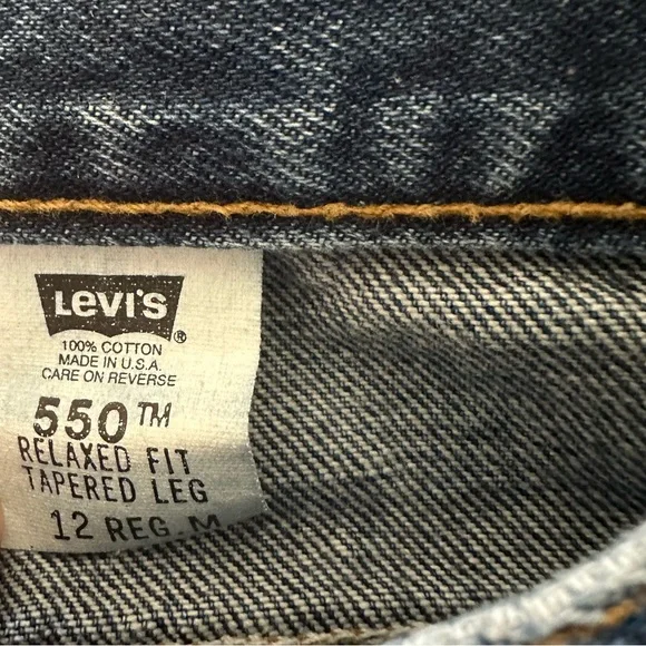 Levis Vintage‎ 90s Paper Tag Jeans Tapered Leg Relaxed Fit Size 12 Runs Small - Picture 2 of 13